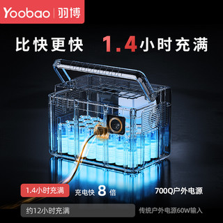 羽博（Yoobao） 户外电源700W大功率220V磷酸铁锂移动电源