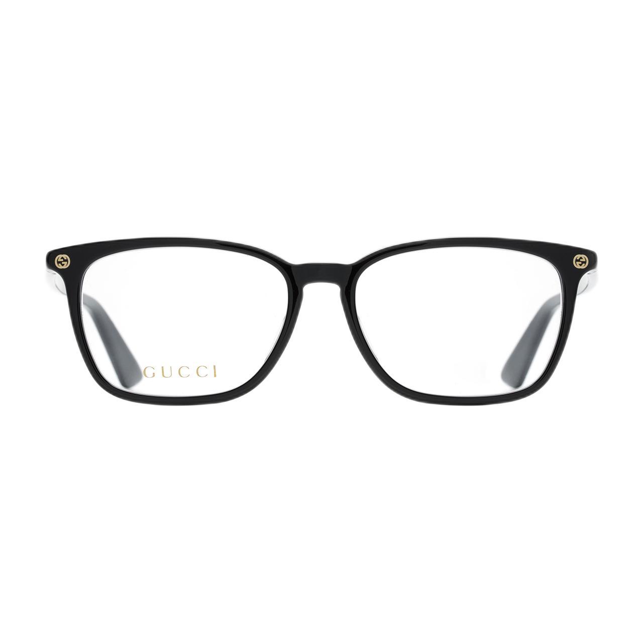 GUCCI 古驰 GG0156OA 中性板材眼镜框 黑色