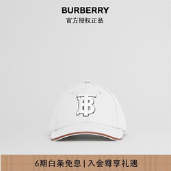 BURBERRY 博柏利 专属标识图案棉麻混纺帆布棒球帽 80430411 M