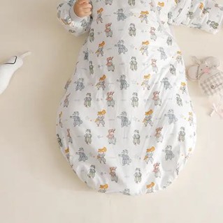 L-LIANG 良良 咕噜系列 DS16S09 婴儿一体睡袋 薄夹棉四季款 灰色 90cm