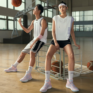 LI-NING 李宁 利刃 3.0 男子篮球鞋 ABAS091-2 荧光浅粉/水蓝色 43