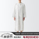 MUJI 無印良品 无印良品 MUJI 女式 双层纱织 印度风睡裙 FDA28C2S 米白色条纹 L-XL