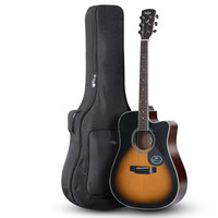 saga 萨伽吉他 SF700系列 SF700CSB 民谣吉他 41英寸 日落色