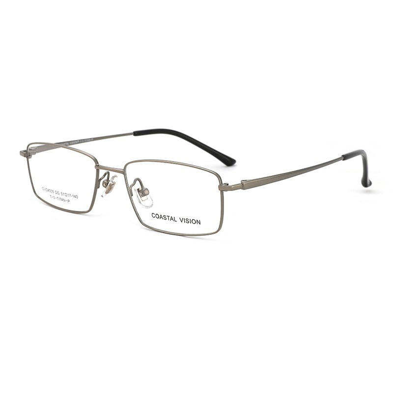镜宴 &essilor 依视路 CVO4005 枪色钛金属眼镜框+钻晶X4系列 1.60折射率 非球面镜片