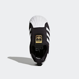 adidas 阿迪达斯 Superstar系列 360 儿童贝壳头运动鞋 S82711 黑/白/金 27码