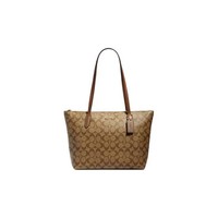 COACH 蔻驰 Tote系列 女士单肩包 4455 IME74 浅棕色 中号