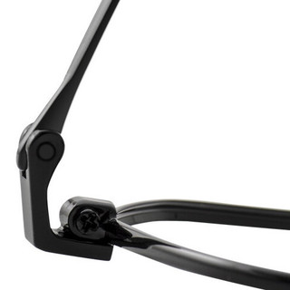 目匠 s1899 黑色纯钛眼镜框+1.61折射率 防蓝光镜片 灰变