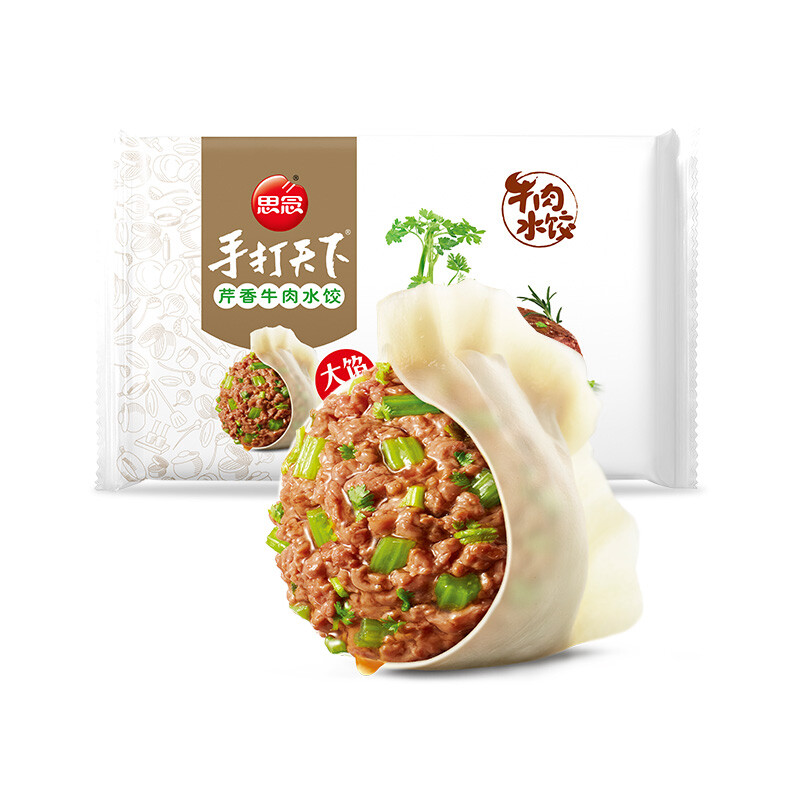 思念 手打天下 芹香牛肉水饺 600g