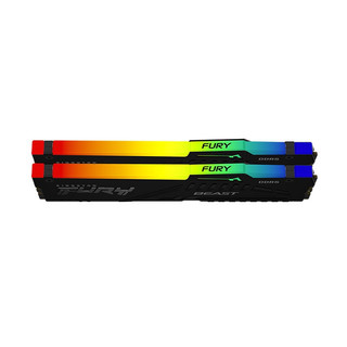 Kingston 金士顿 FURY Beast野兽系列 DDR5 6000MHz RGB 台式机内存 灯条 黑色 16GB 8GBx2 C40