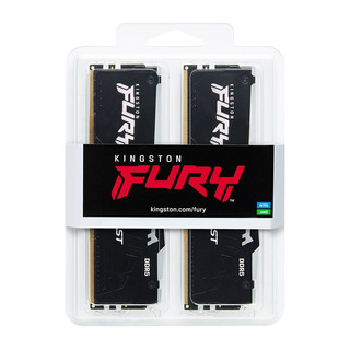 Kingston 金士顿 FURY Beast野兽系列 DDR5 6000MHz RGB 台式机内存 灯条 黑色 16GB 8GBx2 C40