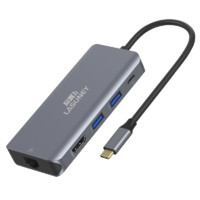 欣普飞 USB-A拓展坞 四合一 0.1m 灰色