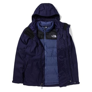 THE NORTH FACE 北面 男子三合一户外羽绒服 NF0A4U7L-6U8 蓝色 XL