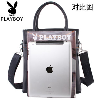 PLAYBOY/花花公子男包手提包真皮男士单肩包头层牛皮男款斜挎包