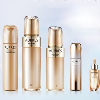 AUPRES 欧珀莱 臻源凝时水乳套装 滋润型（ 水170ml+乳130ml+赠 正装量水乳+恒久精华5ml+礼盒礼袋）