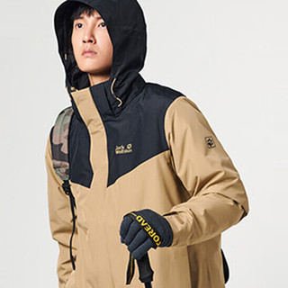 Jack Wolfskin 狼爪 ACTIVE OUTDOOR系列 男子三合一冲锋衣 5021571-5089 榆木棕色 M