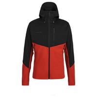 MAMMUT 猛犸象 Ultimate Vi So Hooded 男子软壳衣 1011-01400 黑色/岩浆红拼色 M