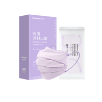 winner 稳健医疗 一次性医用外科口罩 20片 温柔紫