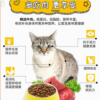 Aier 艾尔 猫粮10kg全价海洋鱼味幼猫粮成猫粮老年猫粮宠物天然主粮20斤 牛肉+鲑鱼500克5包