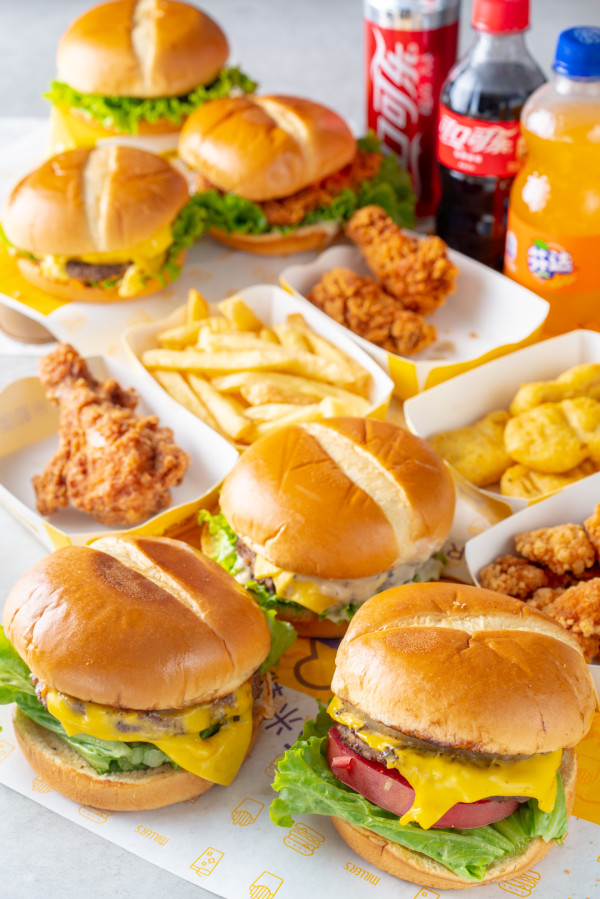 纯正的谷饲安格斯牛肉!millersburger米勒汉堡 diy自选双人套餐