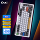  KZZI 珂芝 K75机械键盘有线蓝牙无线2.4G三模gasket结构82键75配列PBT键帽RGB背光游戏机版TTC烈焰紫轴　