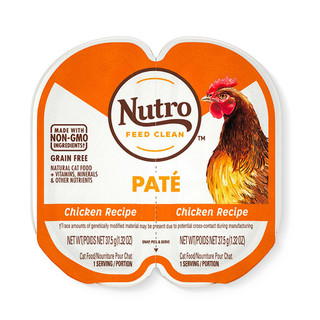 Nutro 美士 进口猫罐头一分为二餐盒湿粮鸡肉鲜肉配方主食罐75g*12