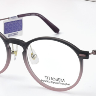 SEIKO 精工 TS6201 茶金色板材眼镜框+1.60折射率 防蓝光镜片