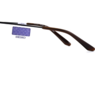 SEIKO 精工 TS6201 茶灰色板材眼镜框+1.60折射率 防蓝光镜片