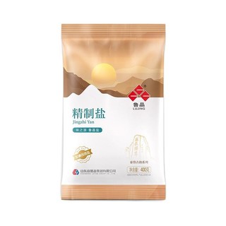 LUJING 鲁晶 矿盐食用盐 精制盐（加碘）400g *5包装