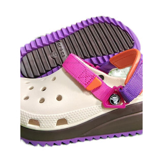 crocs 卡骆驰 防滑软底沙滩凉拖鞋 白色/淡紫色 M4-W6(36）