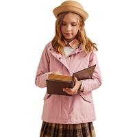 HAZZYS 哈吉斯 HZOQGD29CC715 女童短款风衣 橙粉色 105cm