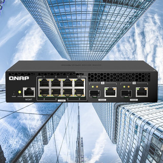 QNAP 威联通 QSW-M2108R-2C L2 Web 12口万兆交换机
