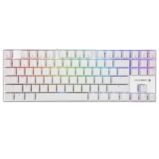 CHERRY 樱桃 MX8.2TKL 87键 2.4G蓝牙 多模机械键盘 白色 茶轴 RGB