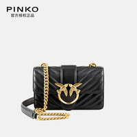 PINKO奢侈品女包22SS春夏经典mini羊皮绗缝单肩斜挎飞鸟包燕子包黑色1P22JQ-Y7SQ-Z99Q-U