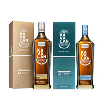 Kavalan 噶玛兰 珍选二号 700ml + 一号 威士忌 700ml 两支混装