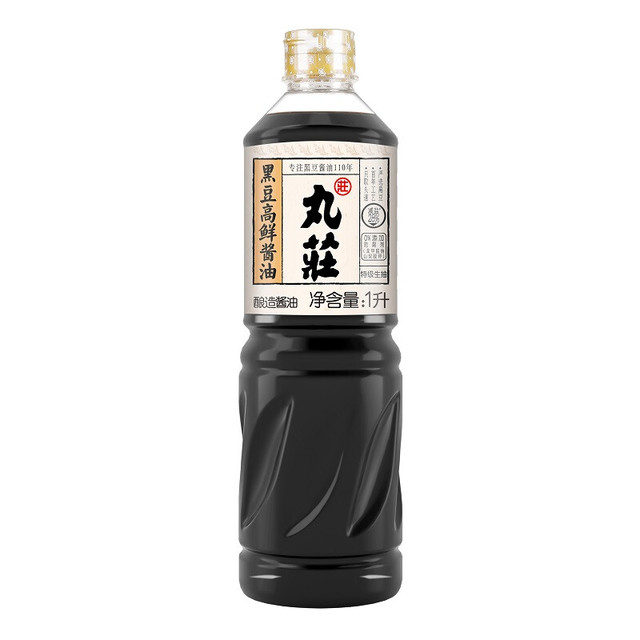 丸莊酱油 WUAN CHUANG SOY SAUCE 丸庄黑豆酱油 特级生抽 高鲜 零添加防腐剂 1L