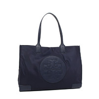 TORY BURCH 托里伯奇ELLA系列女士优雅海军蓝皮革手柄大容量托特包 80479 405