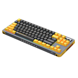 Y87 87键 2.4G蓝牙 三模机械键盘 蒸汽朋克 TTC金粉V2 RGB