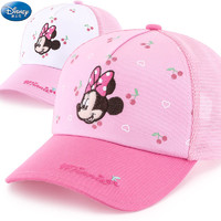 Disney 迪士尼 儿童帽子夏网眼棒球帽女童遮阳防晒