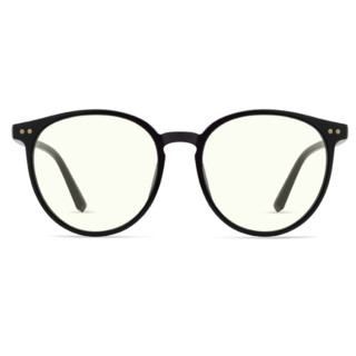 Lemon 柠檬 10167 亮黑色TR眼镜框+平光防蓝光镜片 变色定制片