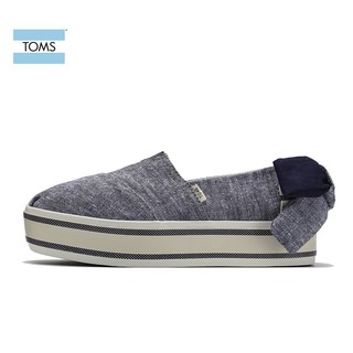 TOMS 汤姆斯 厚底编织硫化休闲鞋