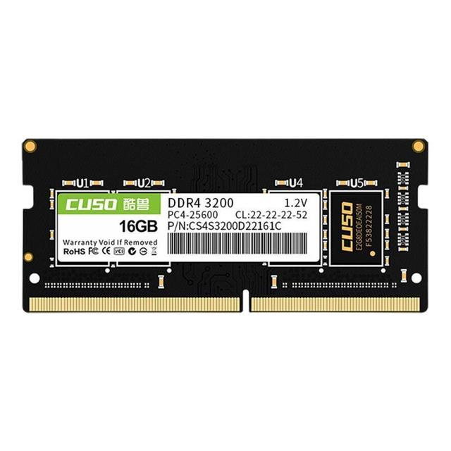 CUSO 酷兽 DDR4 3200MHz 笔记本内存 普条 黑色 16GB