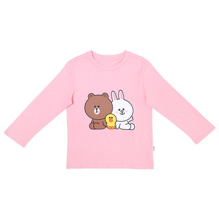 LINE FRIENDS NK04 儿童长袖T恤 粉色 120cm