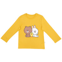 LINE FRIENDS NK04 儿童长袖T恤 黄色 160cm