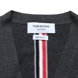 THOM BROWNE. 汤姆·布朗  女士V领针织衫 FKC301A 06162 深灰 36