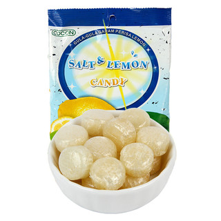 COCON 可康 海盐咸柠檬味水果硬糖 马来西亚进口零食喜糖年货糖果150g/约36颗