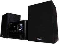 Aiwa 音响组合 MSBTU-300，带蓝牙的Hi-Fi，CD，USB，FM 收音机，黑色