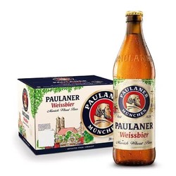 PAULANER 保拉纳 多多果园:德国进口paulaner保拉纳柏龙小麦白啤酒500ml*20瓶整箱