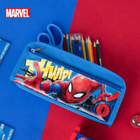 Disney 迪士尼 小学生笔袋 经典双层大容量收纳袋/铅笔袋/文具盒 蜘蛛侠系列 蓝色E5617-3A