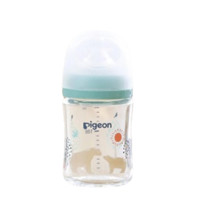 Pigeon 贝亲 母乳实感第3代PRO系列 玻璃奶瓶 160ml 北极熊青色 SS 1月+