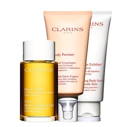 CLARINS 娇韵诗 孕妇妊娠纹身体护理调和油抚纹霜磨砂膏三件套装